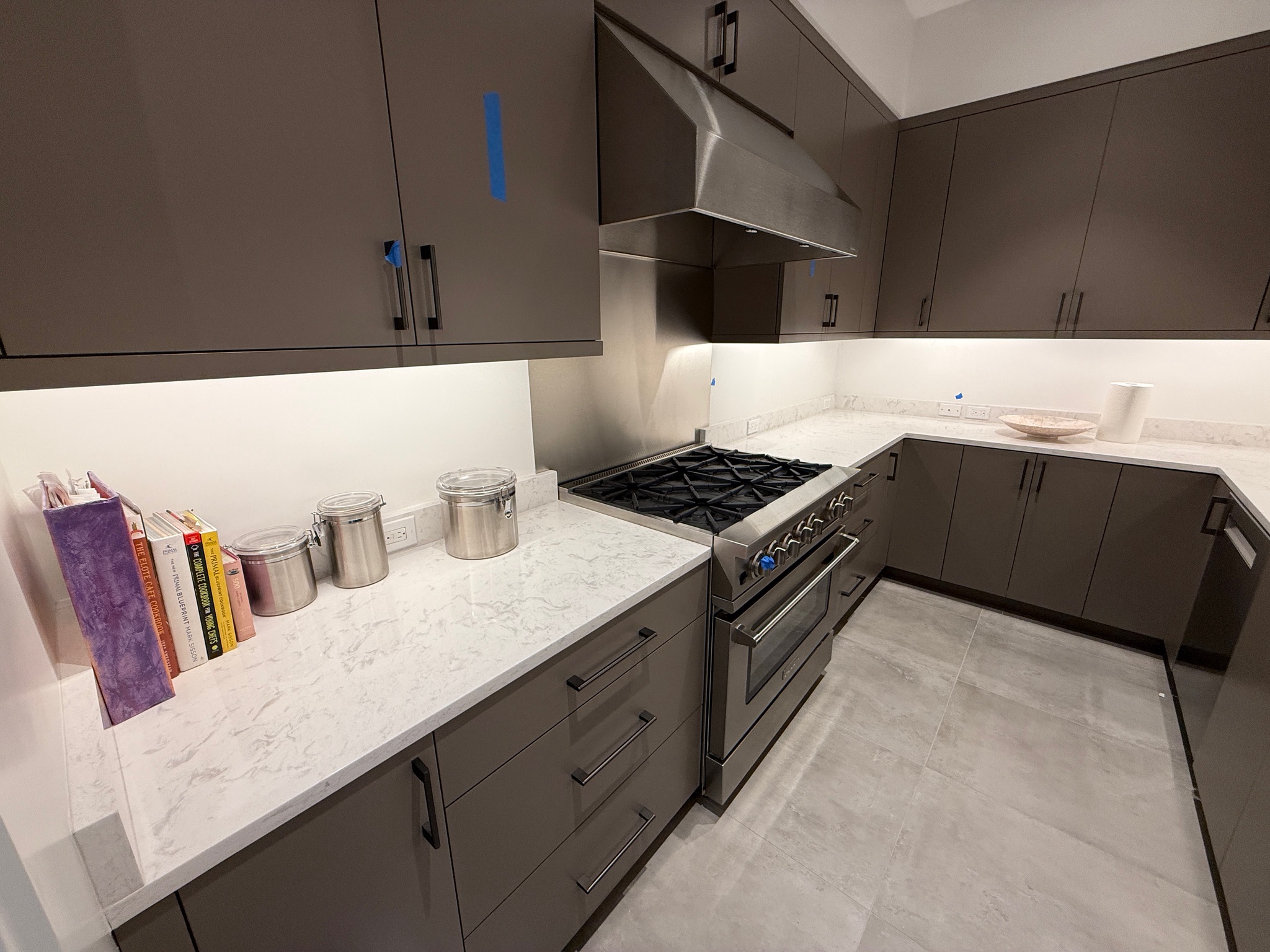 Engineered quartz countertops with consistent patterns and premium durability